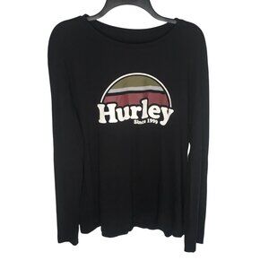 Hurley Shirt Mens XL Black Long Sleeve Since 1999 Graphic Surf Skate Logo